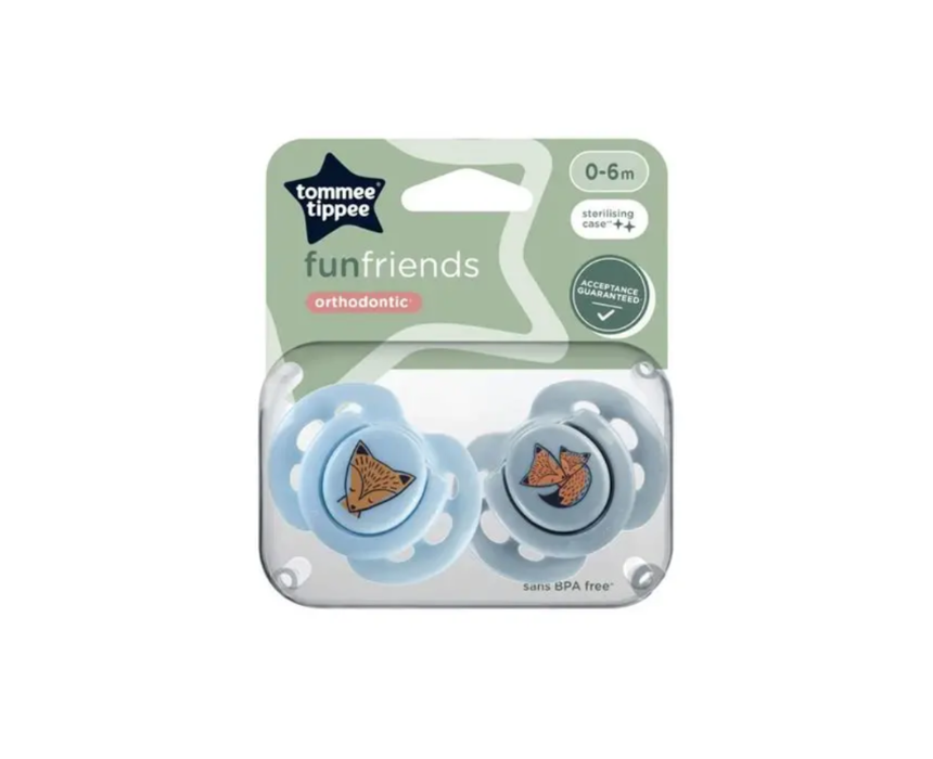 Tommee Tippee Fun Friends Orthodontic 0-6m Tommee Tippee Fun Friends Orthodontic 0-6m - Image 1