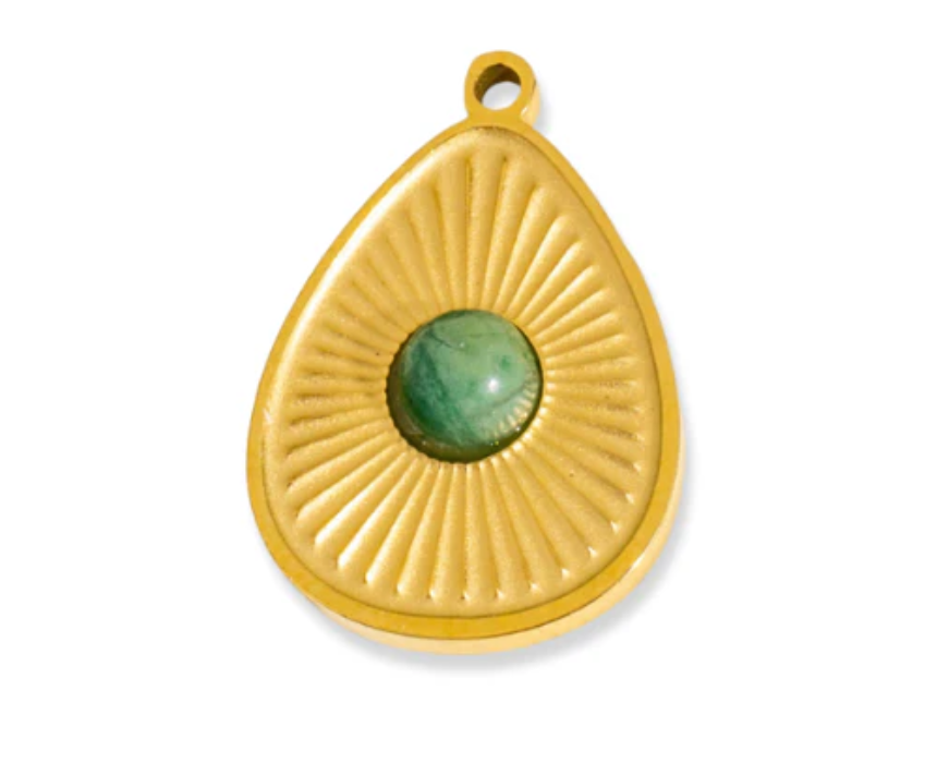 Untitled design (18) Green Drop Charm - Image 1
