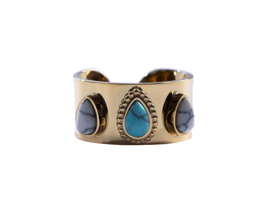 Untitled design - 2026-03-23T120947.664 Boho Blue Stones Ring - Image 1