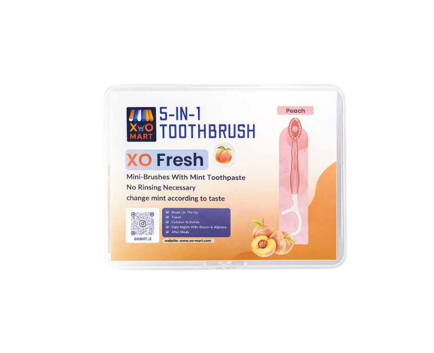 Xo Fresh 5In1 Toothbrush Peach 10 Pieces Xo Fresh 5In1 Toothbrush Peach 10 Pieces - Image 1