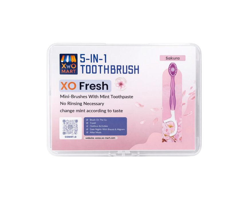 Xo Fresh 5In1 Toothbrush Sakura 10 Pieces Xo Fresh 5In1 Toothbrush Sakura 10 Pieces - Image 1