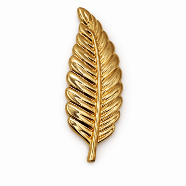 Abstract Gold Leaf Brooch