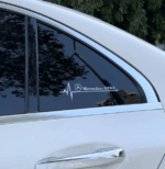 Heartbeat Reflective Car Sticker – Luminous White Logo Decal | Waterproof Safety Light - Image 