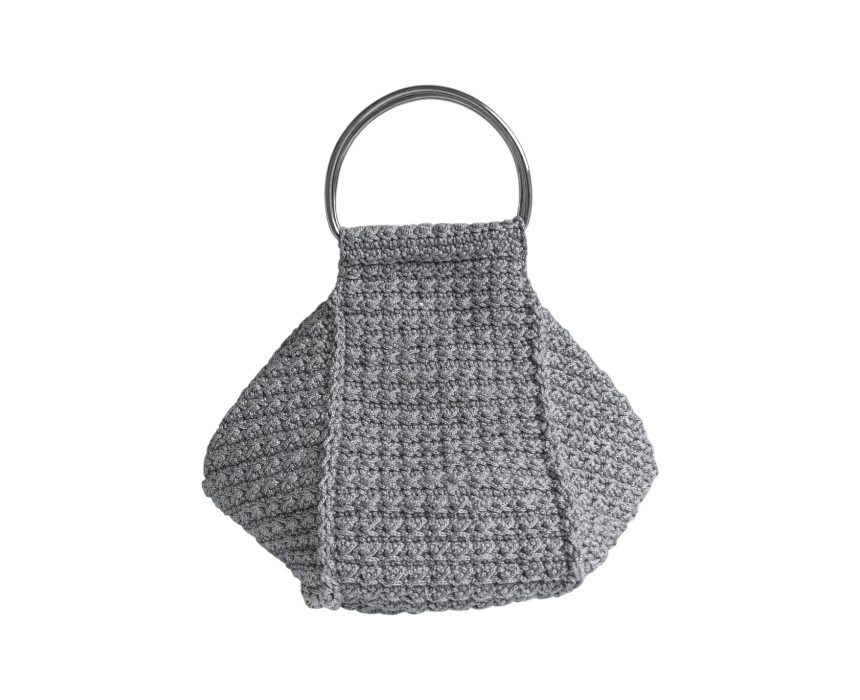 file_000000000de4722faadf6e7d3f088d06 Grey Artisan Crochet Handbag - Image 1