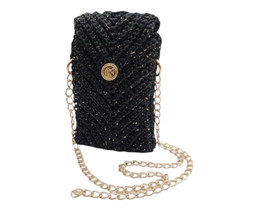 image (Edit with AI) Black Glittery Mobile Cover - Image 1