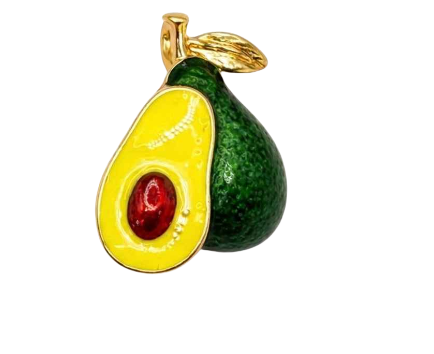 puzzle games, construction toys, educational toys, model building, creative hobbies, brain teaser, family activities, collectible decor Cute Enamel Avocado Brooch Gold Tone Fruit Pin And Foodie Gift - Image 1