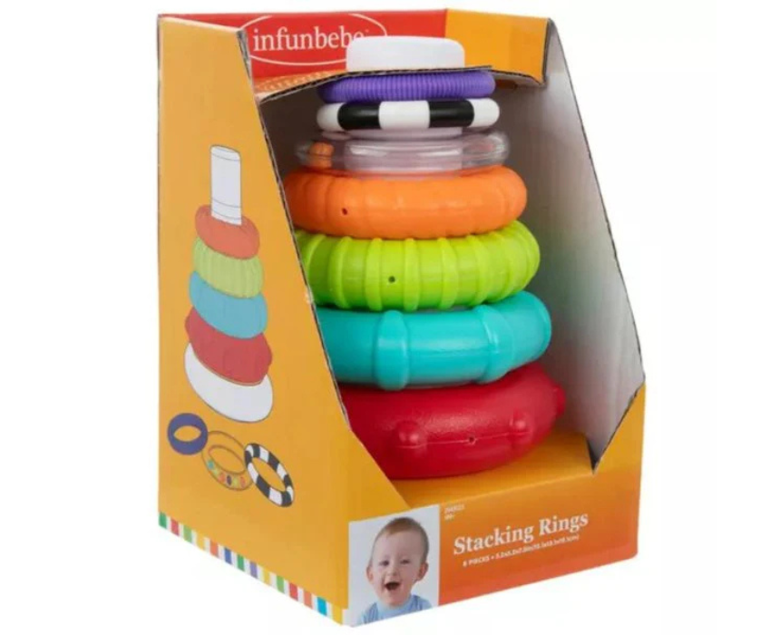puzzle games, construction toys, educational toys, model building, creative hobbies, brain teaser, family activities, collectible decor INFUNBEBE STACKING RINGS - Image 1