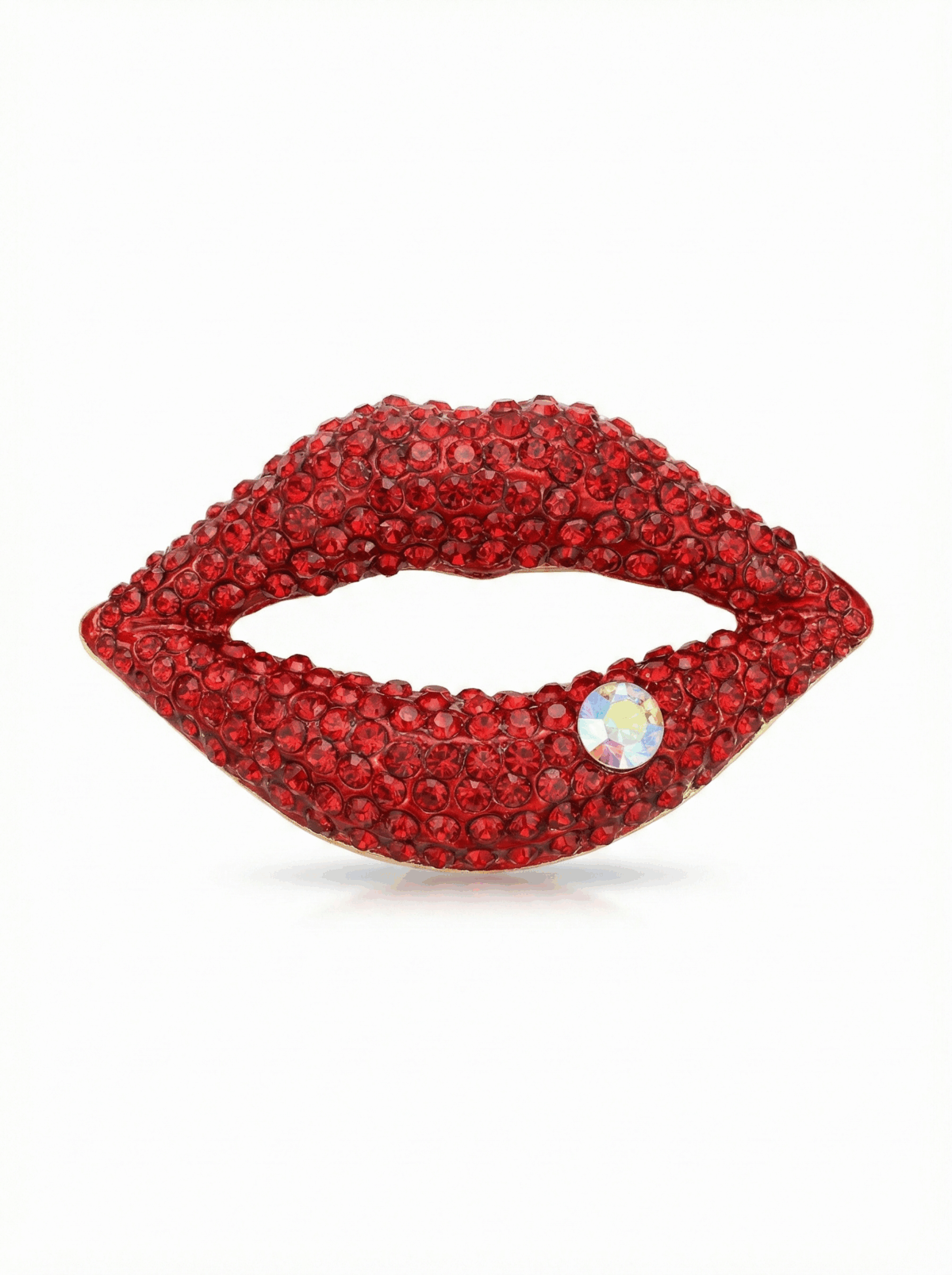 sparkling-kiss-brooch-with-crystal-accents-1 Sparkling "Kiss" Brooch with Crystal Accents