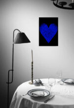 Black & Royal Blue Heart - Image 