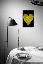 Black & Yellow Heart - Image 