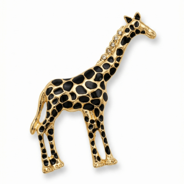 Whimsical Standing Giraffe Brooch