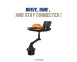 Car Steering Food Tray & Phone Holder - Image 