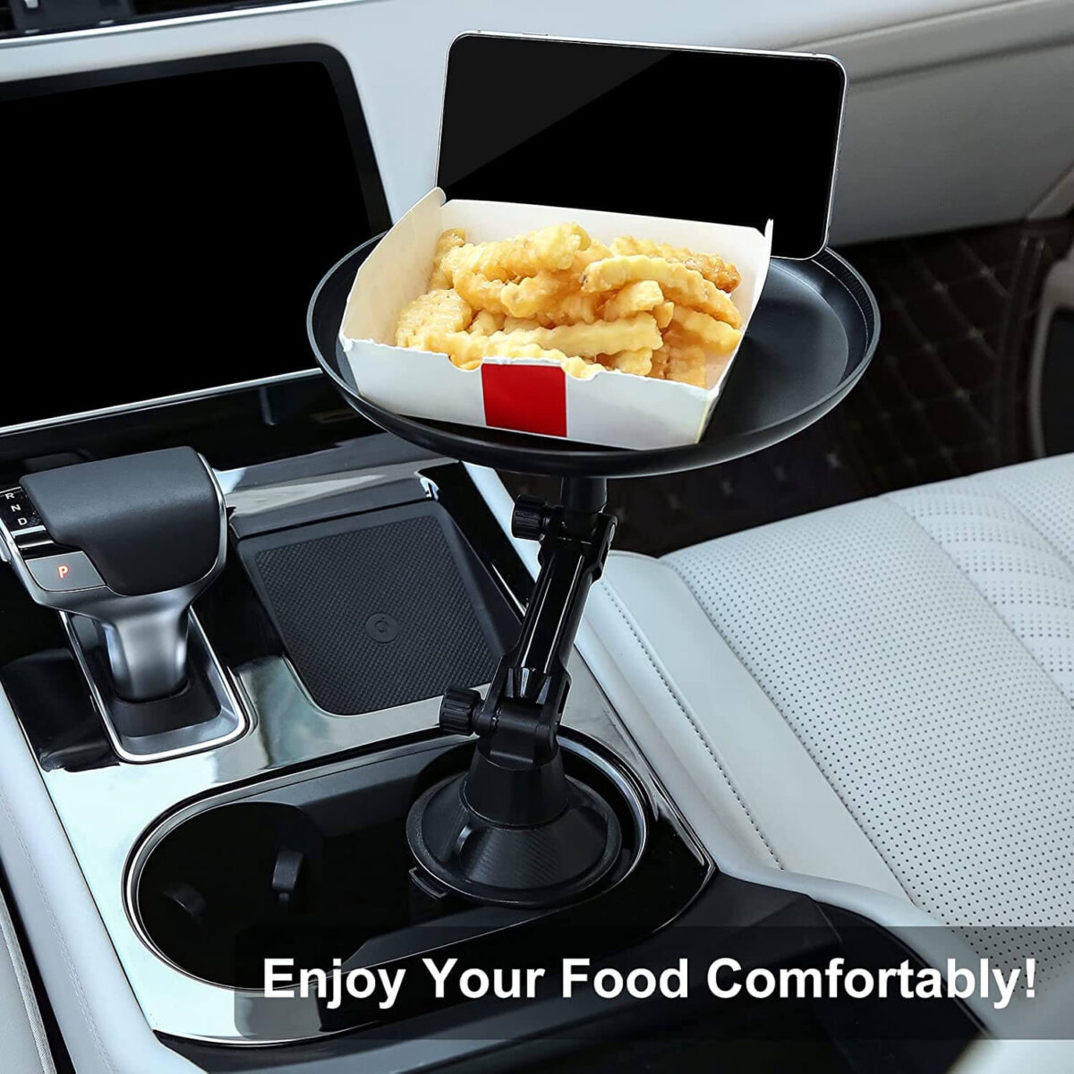 Car Steering Food Tray & Phone Holder - Image 