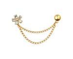 Crystal Flower Magnetic Sleeve Clip - Image 