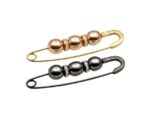 Pearl Safety Pin Brooch - Image 
