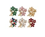 Crystal Daisy Bouquet Brooch - Image 