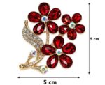 Crystal Daisy Bouquet Brooch - Image 