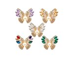 Pearl Crystal Bow Brooch - Image 