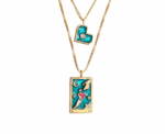 Heart Of The Universe Vibrant Blue Double Layer Necklace - Image 