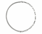 Half Paperclip Half Chain Heavy Chain Necklace - Image 