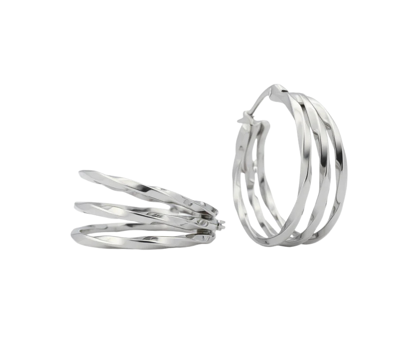 1 Luxury Twist Hoops Earrings - Image 1