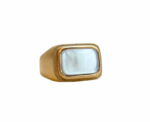Thick White Shell Ring - Image 