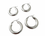 Chunky Hoops Earrings - Image 