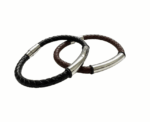 Leather Link Bracelet Modern - Image 