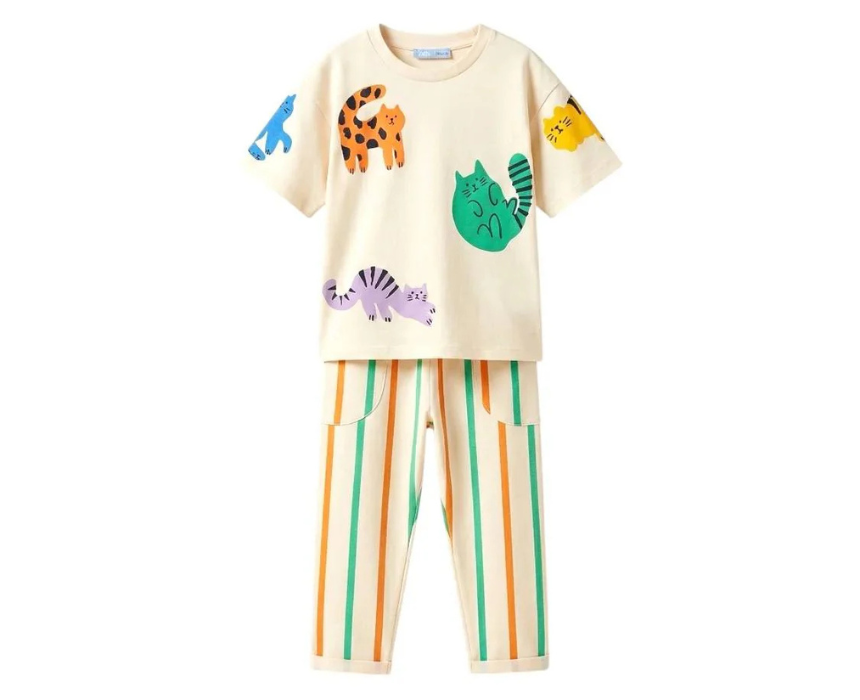 1 Kids Striped Animal Set - Image 1