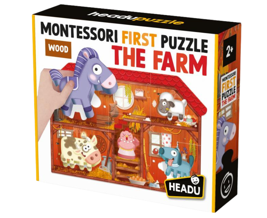 1 HEADU MONTESSORI FIRST PUZZLE THE FARM - Image 1