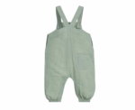 Baby Girls Woven Dungarees with Headband in Green - Image 