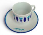 Traditional Lebanese Design Coffee Set with Saucers (Set of 6) - Image 