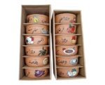 Handpainted Pottery Breakfast Bowls - Image 
