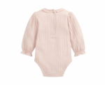 Baby Girls Lace Trim Bodysuit in Pink - Image 