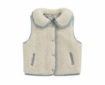 Baby Girls Reversible Borg Gilet - Image 