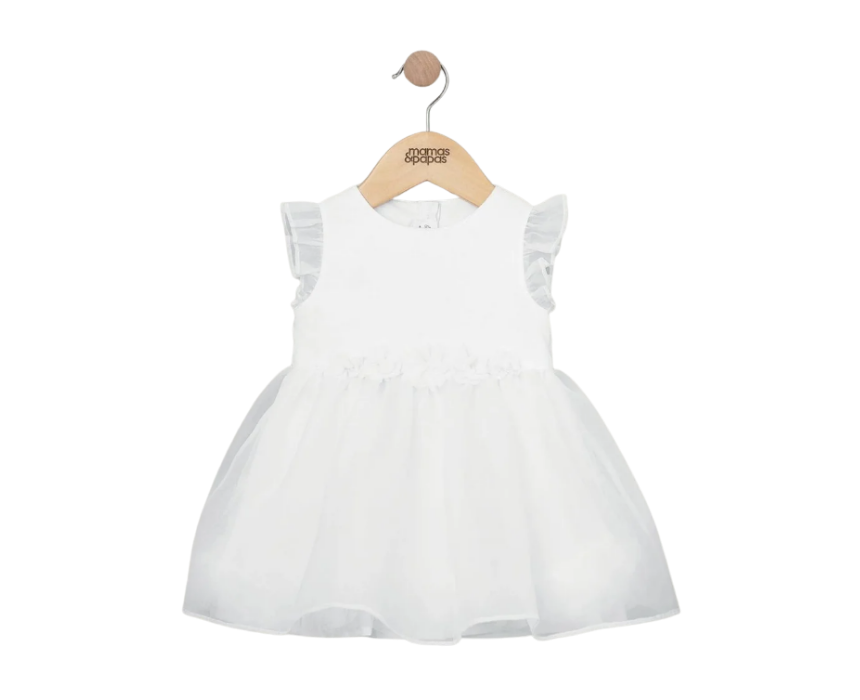 107 Baby Girls Organza Flower Dress - Image 1