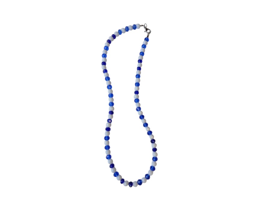 15 Navy Blue White Necklace - Image 1