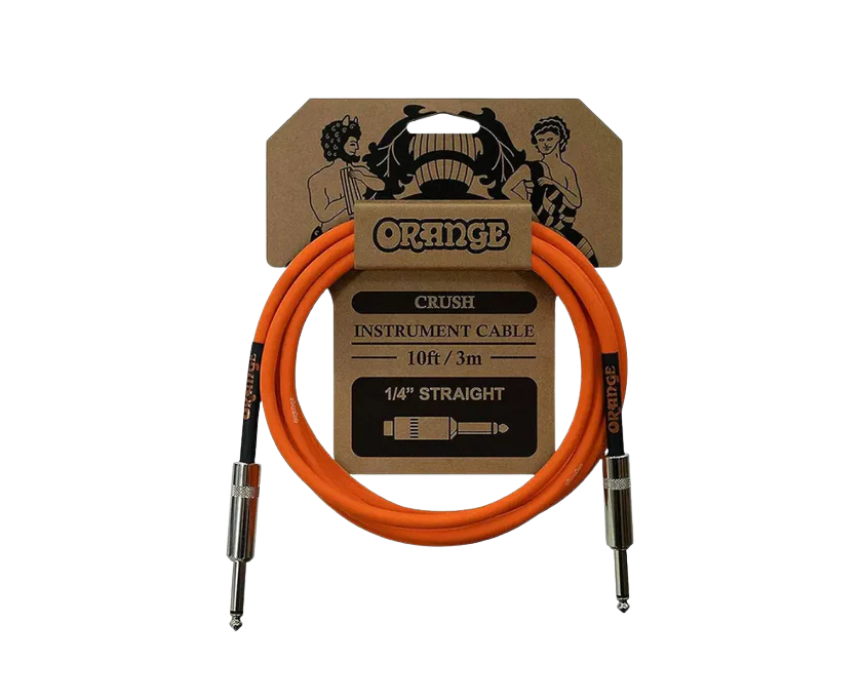 18 Orange Crush Instrument Cable 10ft Straight to Straight - Image 1