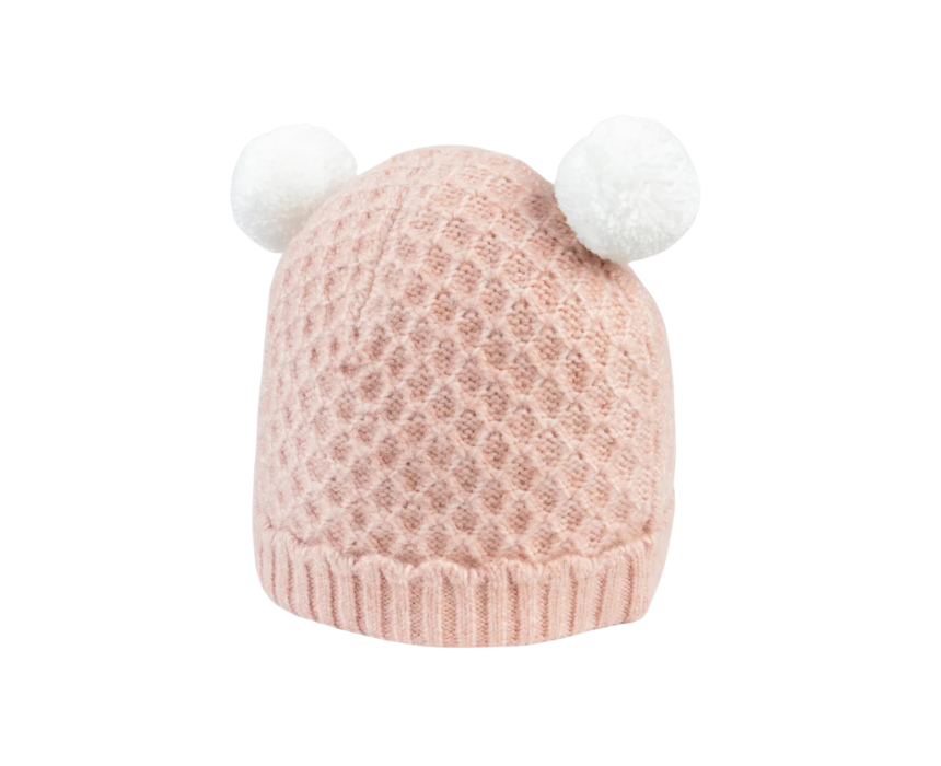 18 Baby Pom Pom Hat in Pink - Image 1
