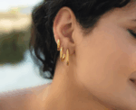 Bold Edges Huggie Earrings For Women - Image 
