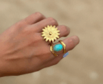 Wildflower Shimmer Adjustable Ring - Image 