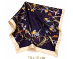Floral Butterfly Square Scarf - Image 