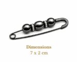 Pearl Safety Pin Brooch - Image 