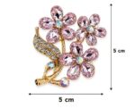 Crystal Daisy Bouquet Brooch - Image 