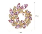 Crystal Laurel Wreath Brooch - Image 