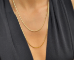 Rounded Basic Snake Necklace - Image 