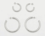Bold Hoop Earrings Thick - Image 