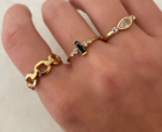 Adjustable Linked Chains Ring - Image 
