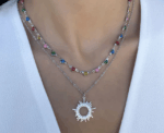 Empty Sun Pendant Necklace - Image 