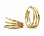 Luxury Twist Hoops Earrings - Image 